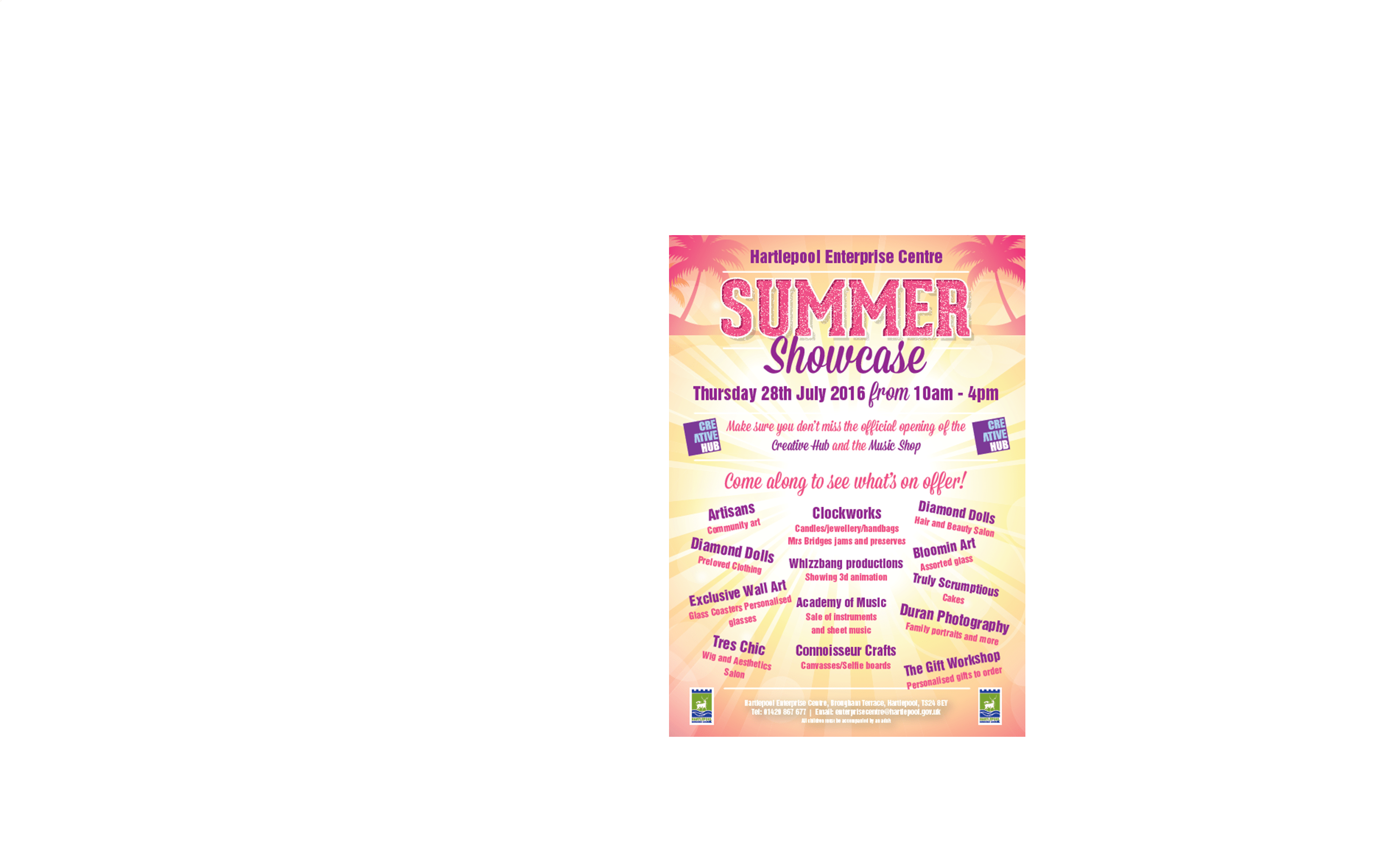 Summer Showcase at Hartlepool Enterprise Centre